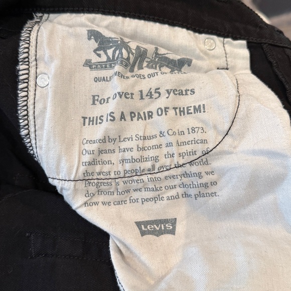 Levi's Men's 512 Slim Taper Fit Jeans 33x32 Black - Picture 9 of 9